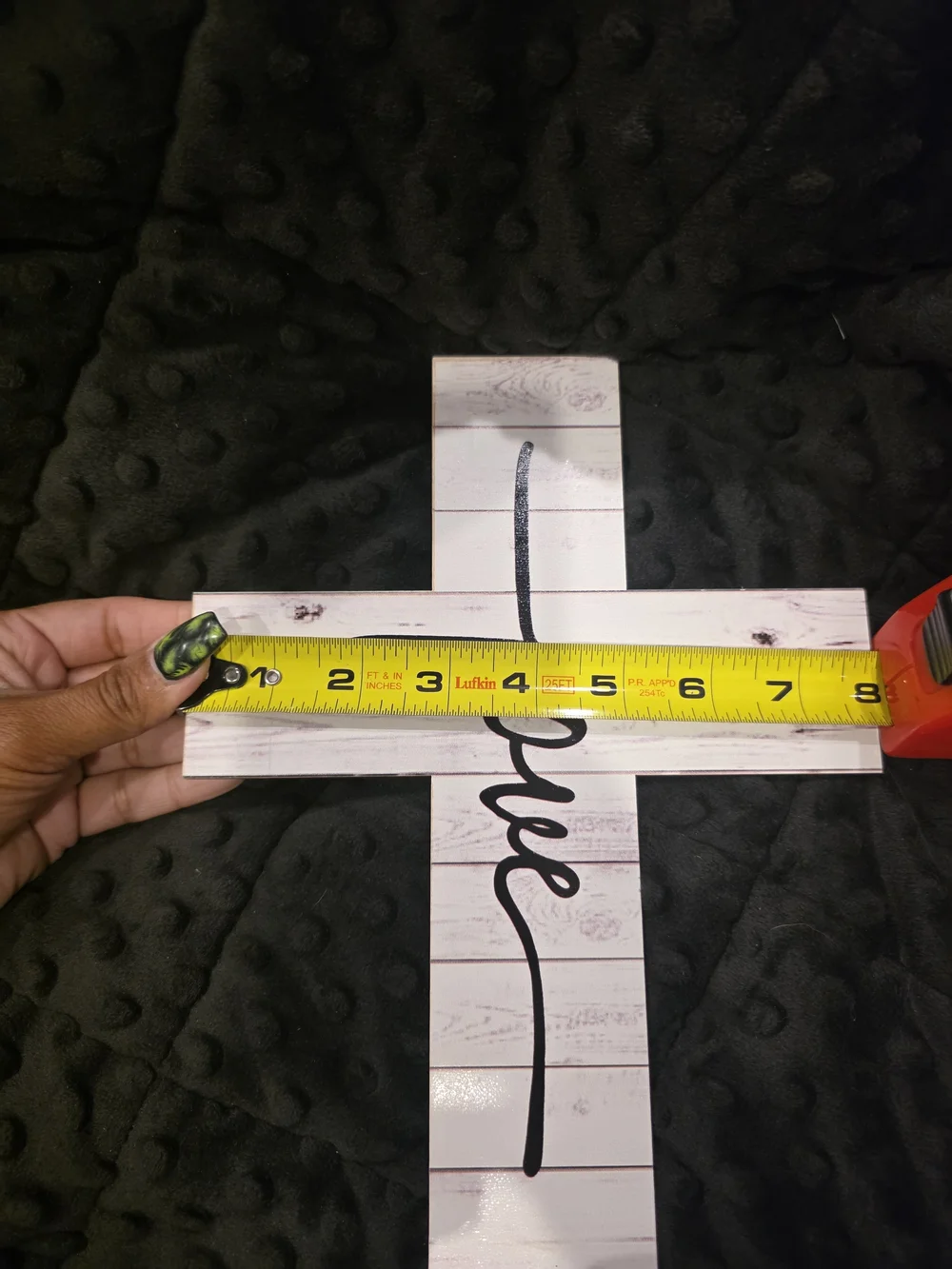 Set of 3 Wooden Wall Crosses - White with Black Script